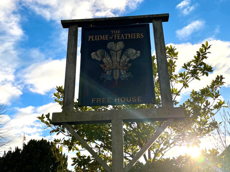Plume of Feathers, Shewton (Photo: Nick Yarwood - 25/11/2025). (Sign). Published on 25-11-2025 
