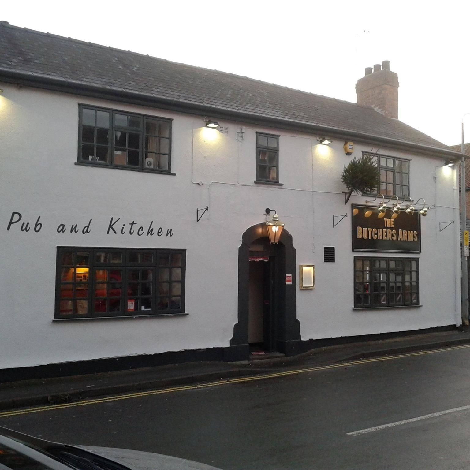 Frontage of Butchers Arms. (Pub). Published on 20-03-2019