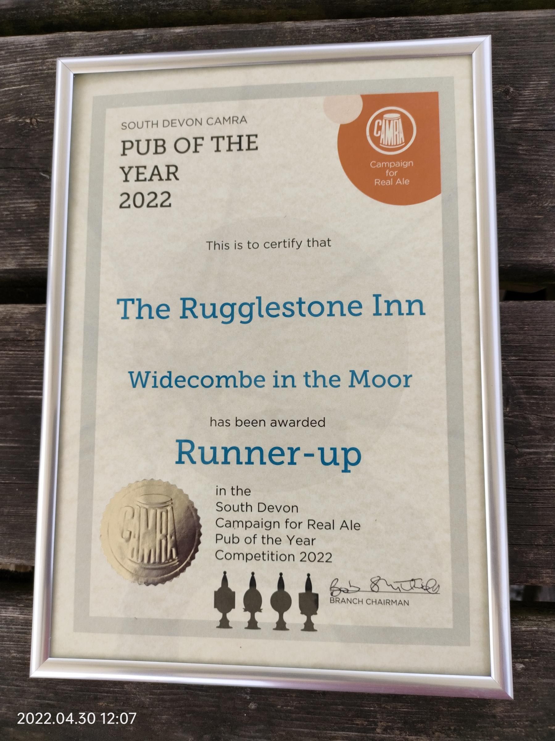 PotY 2022 Certificate. (Award). Published on 01-05-2022