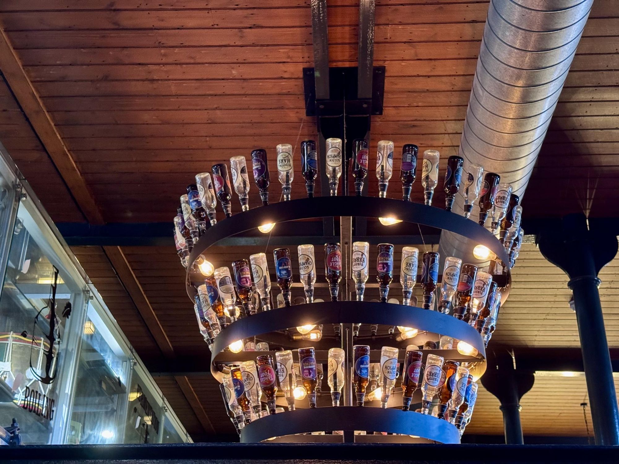 Beer bottle candelabra. (Bar). Published on 10-07-2026
