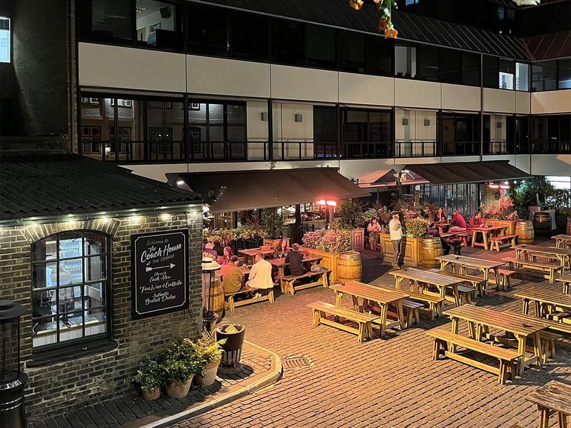 Outside seating at night, 2026. (External, Garden). Published on 30-04-2026