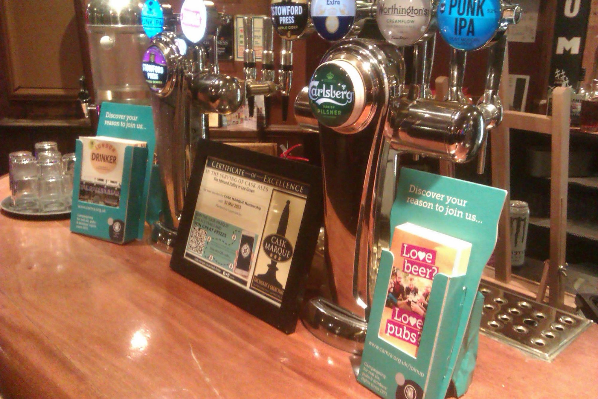 A CAMRA presence on the bar counter!. (Bar). Published on 05-11-2022