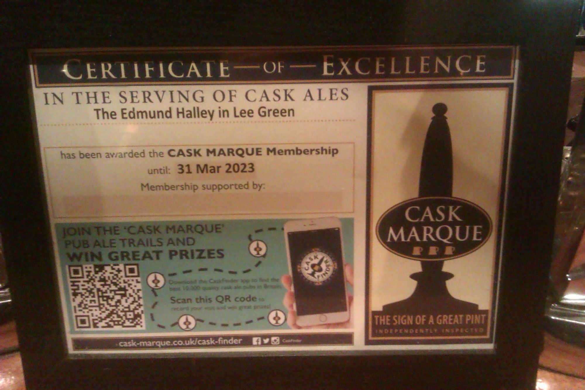 Redundant - CM certificate on last night!. (Sign). Published on 30-12-2022