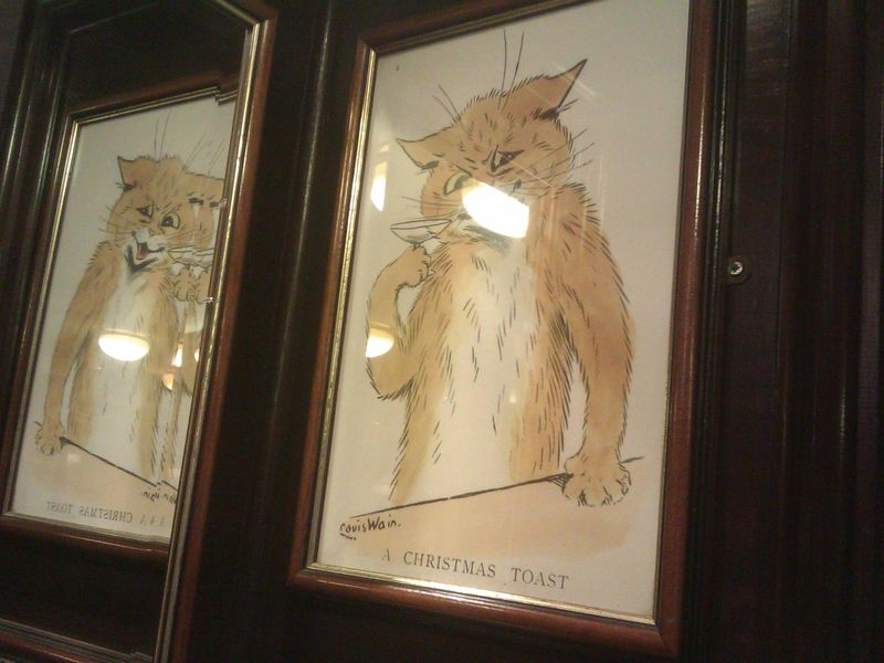 A Wain cat illustration. (Bar). Published on 23-10-2022 