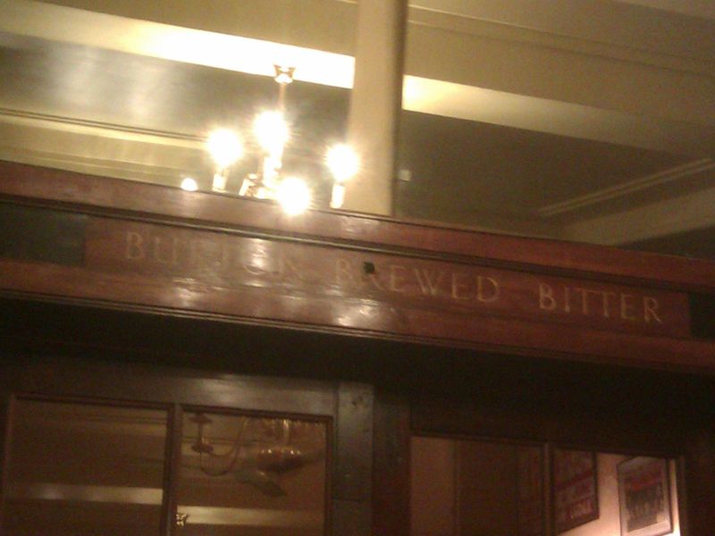 High level Trumans signing in front bar. (Bar). Published on 08-02-2023 