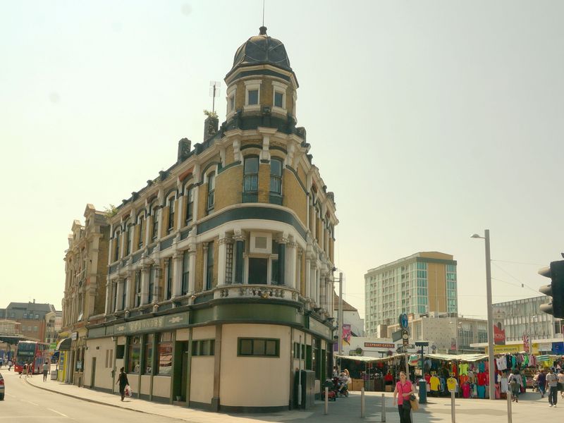 Street frontage - note the distinctive wedge shape. (Pub, External, Key). Published on 14-07-2013