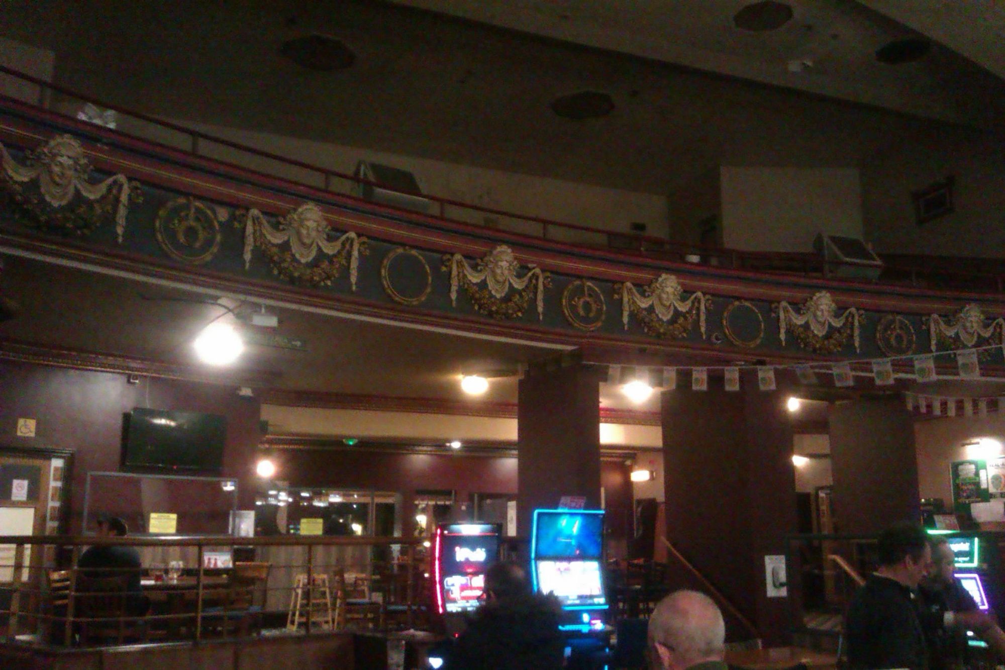 The upper level with old cinema circle above. (Bar). Published on 16-10-2022