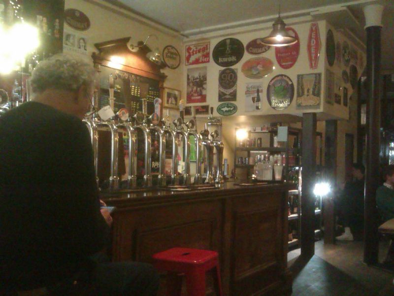 The bar counter with keg fonts. (Bar). Published on 25-10-2023 