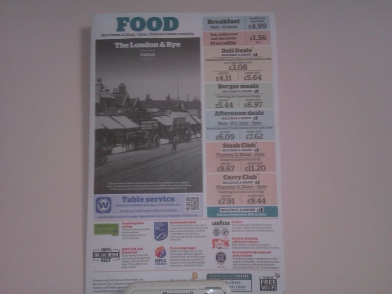 The final food menu at closure.. (Bar). Published on 27-08-2024