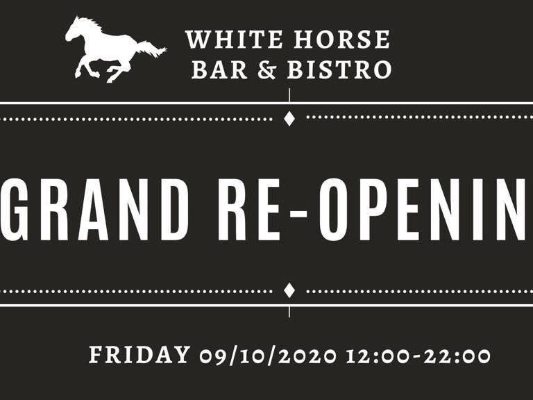 Re-opening notice in 2020.. (Pub, Sign). Published on 13-11-2023