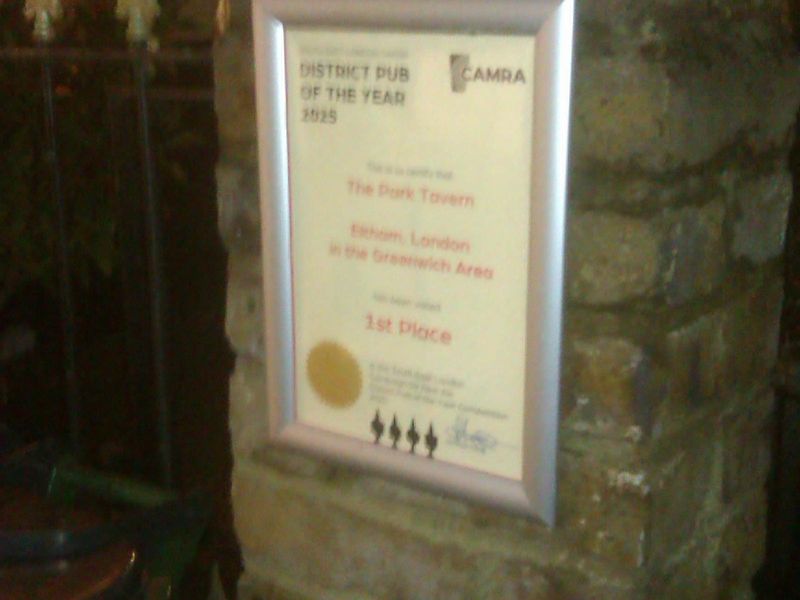 2025 Greenwich District PoTY certicfiate proudly on outside wall. (Branch, Award). Published on 22-12-2025 