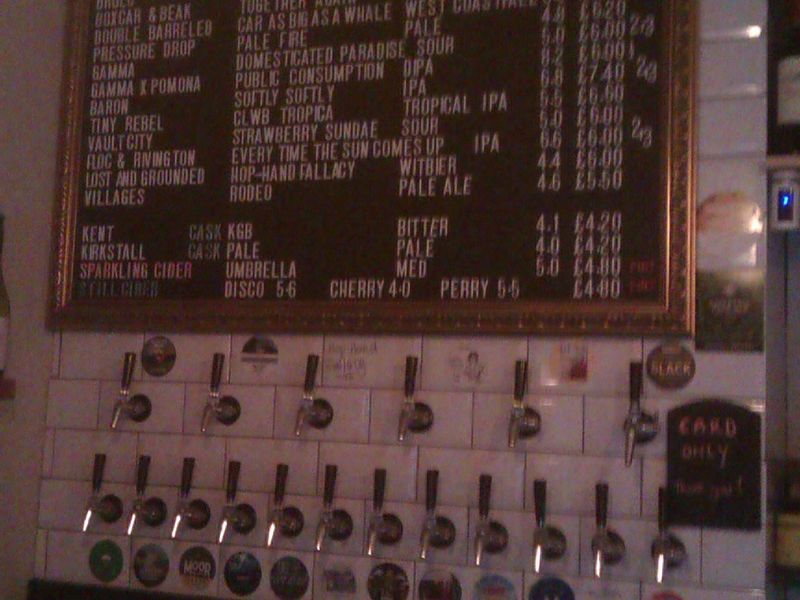 The beer board. (Pub, Bar). Published on 21-10-2022