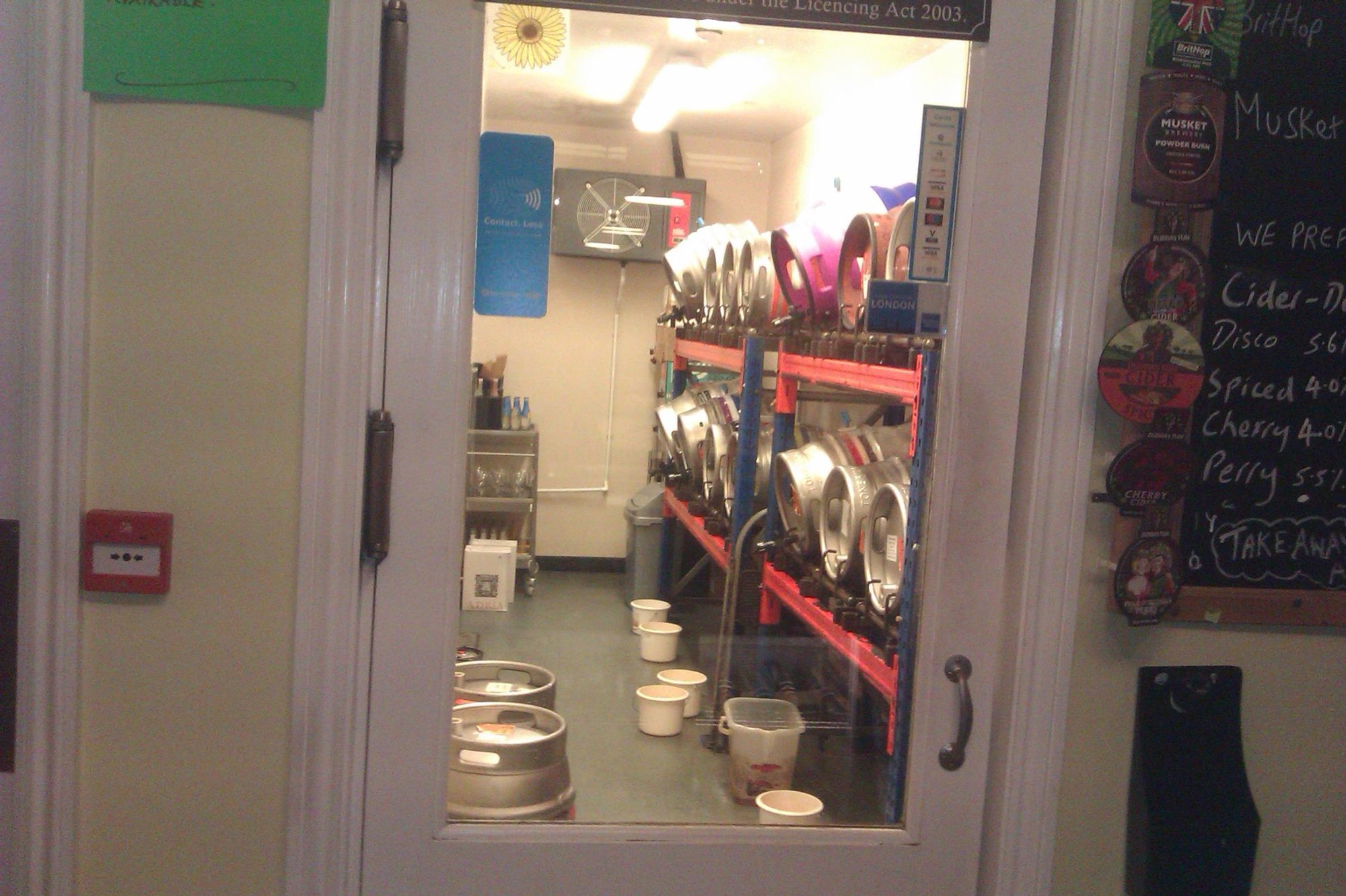 Chilled cellar room door view. (Bar). Published on 22-09-2022