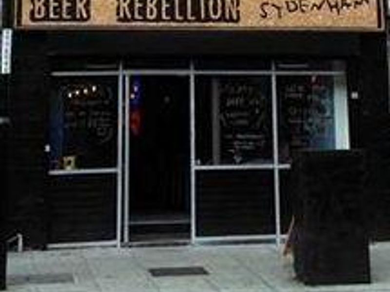 Beer Rebellion Sydenham external. (Pub, External, Sign). Published on 29-05-2017