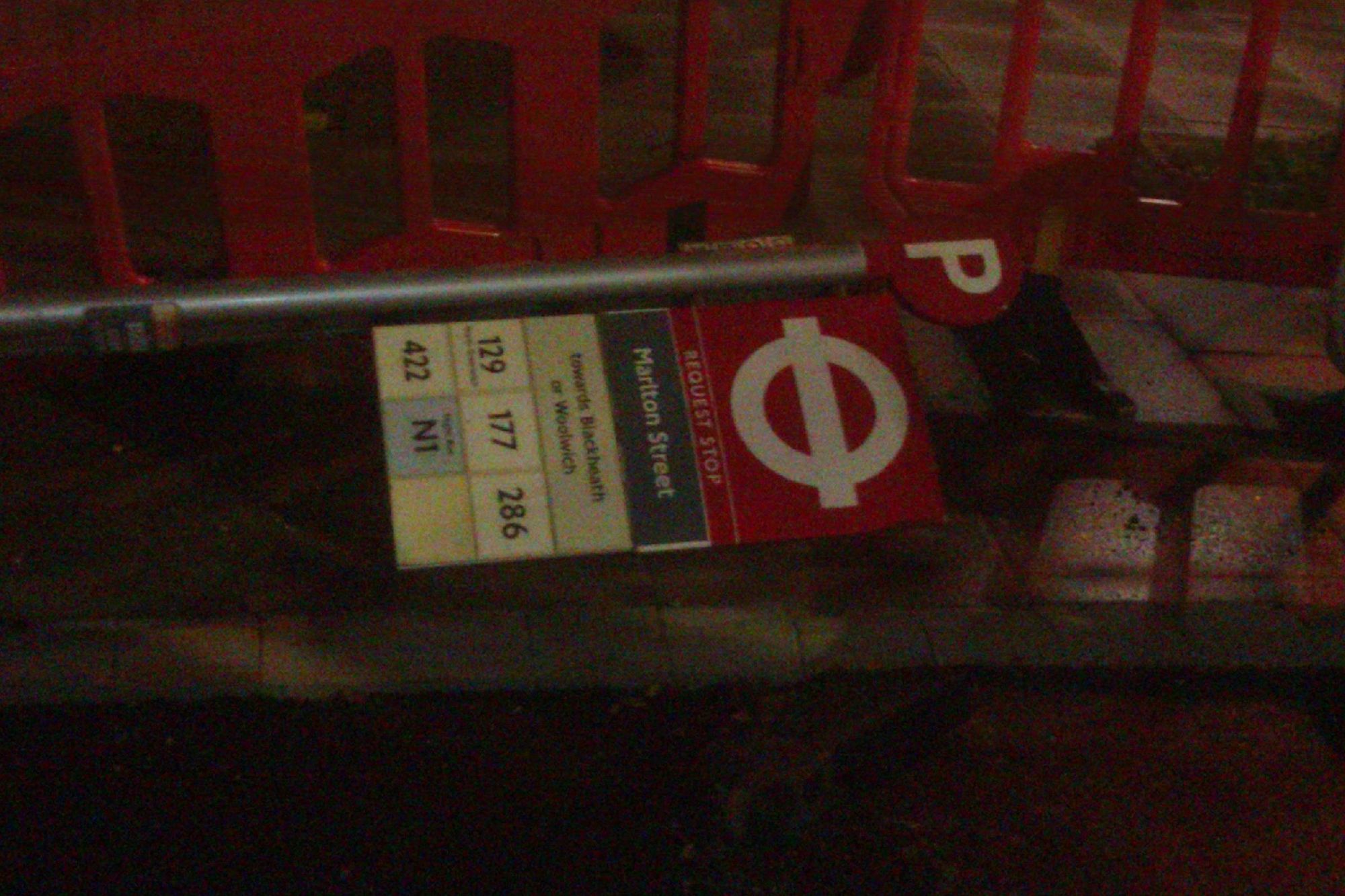 Marlton Street bus stops serve the pub - one stop down awhile!. (Sign). Published on 17-10-2022