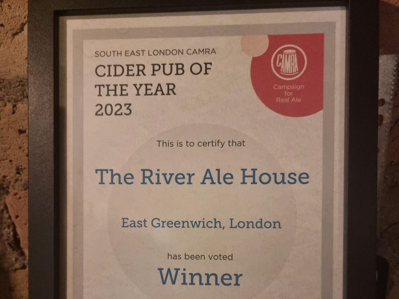 2023 local branch's Cider Pub of the Year awarded 8th June 2023. (Award). Published on 10-06-2023 