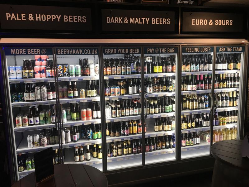 The bottles and cans fridges. (Bar). Published on 22-09-2018 