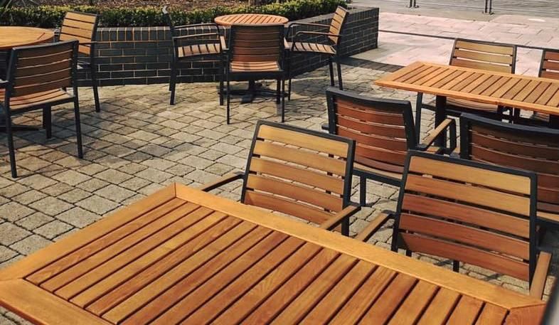 Riverside terrace seating. (Garden). Published on 20-04-2019