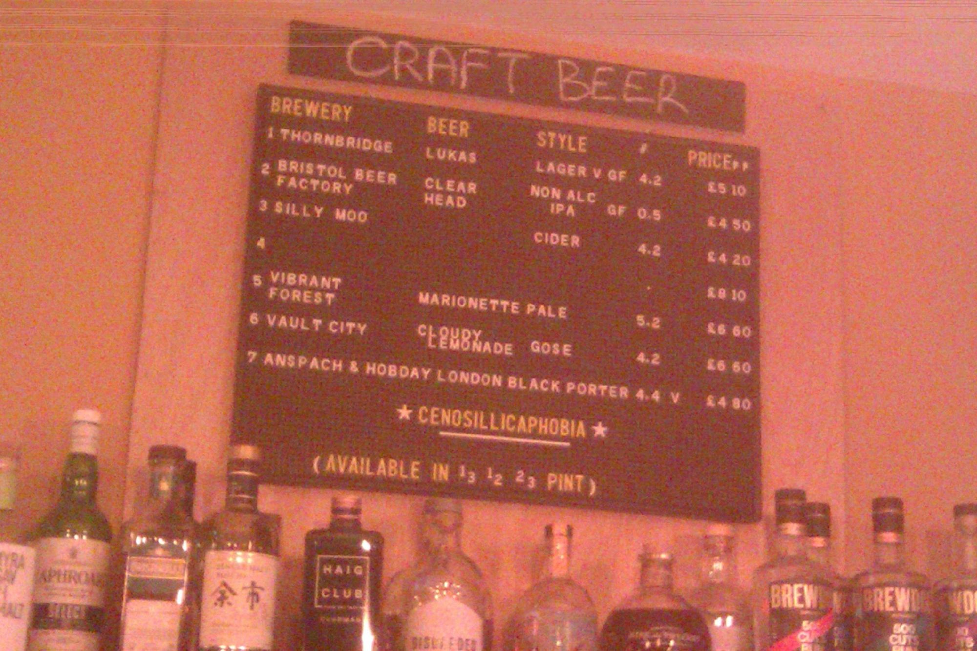 Keg beer board. (Bar). Published on 11-01-2023