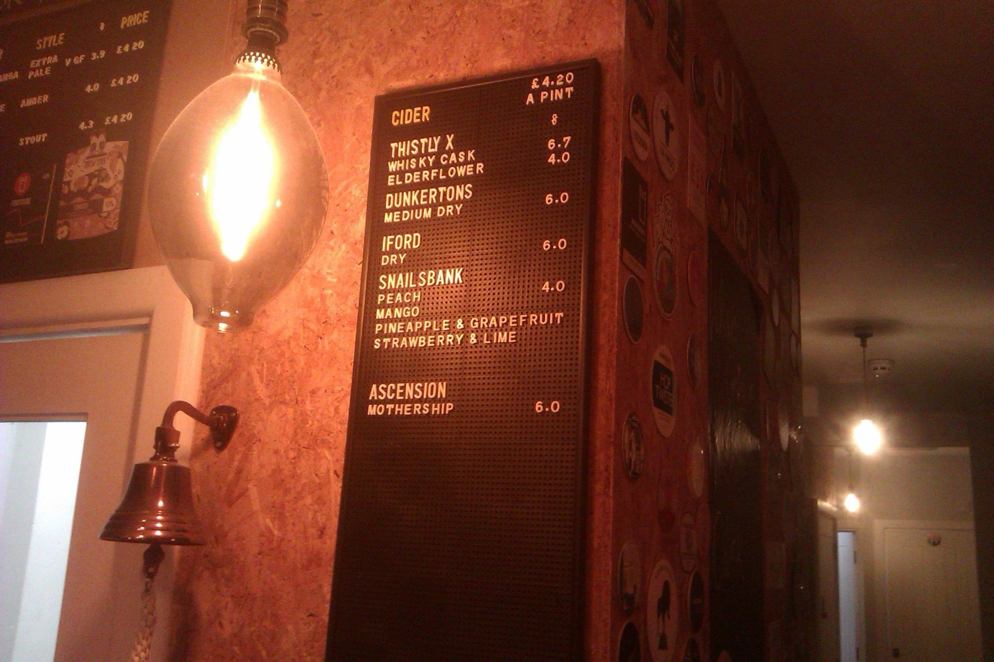 Cider board. (Bar). Published on 11-01-2023