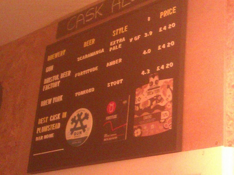 Cask ale board. (Bar). Published on 11-01-2023