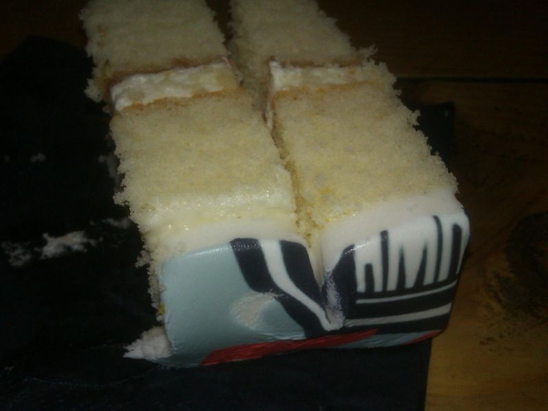 15th July 2024 50th anniversary cake - logo on last slice. (Party, Branch). Published on 16-07-2024