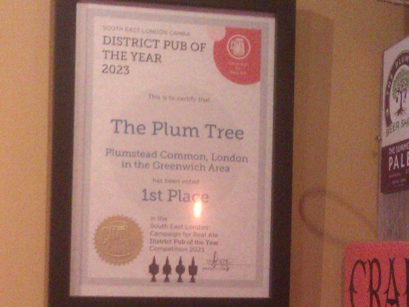 2023 District Pub of the Year certificate. (Award). Published on 18-12-2023