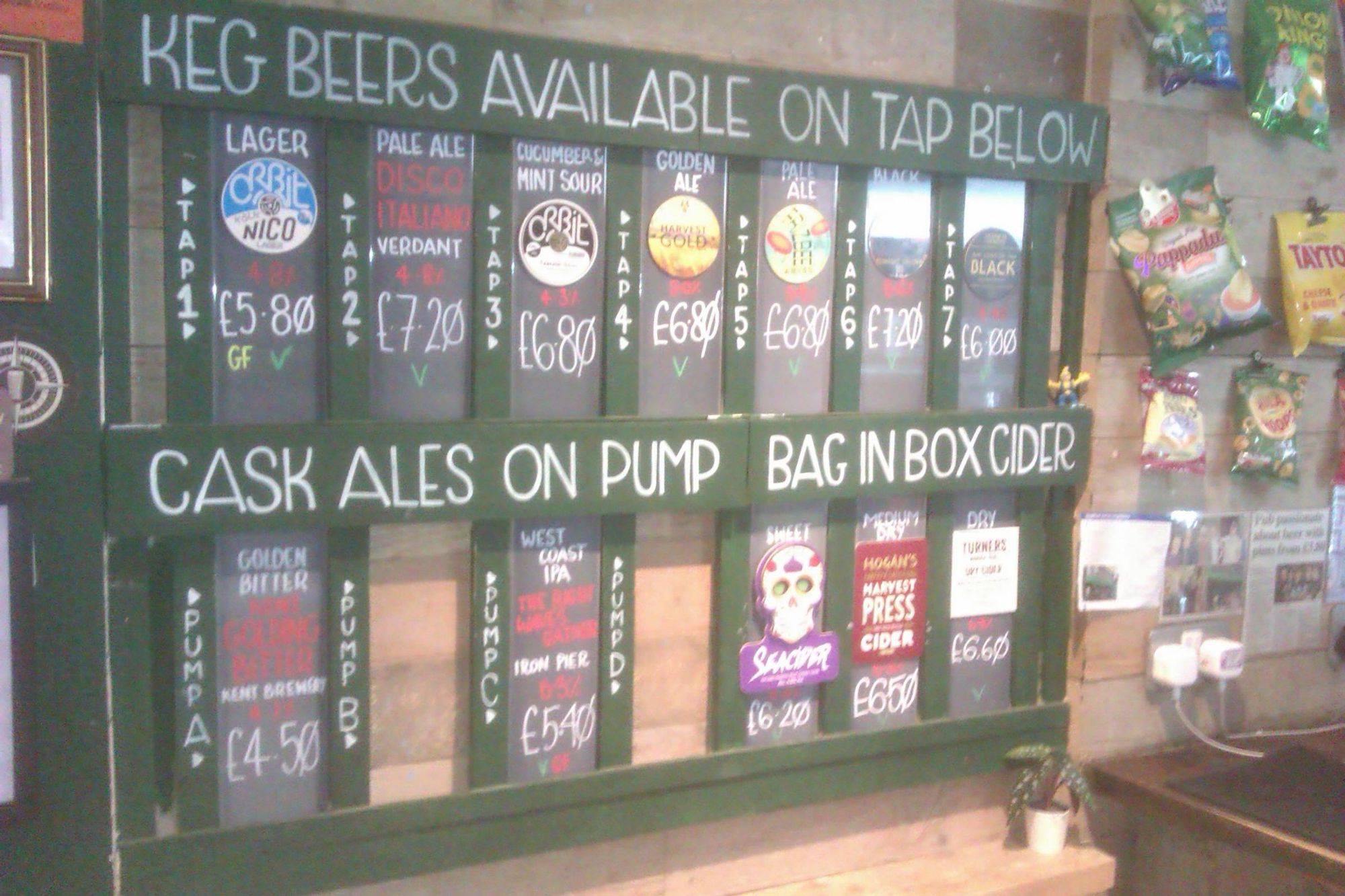 The beer and cider board. (Bar). Published on 18-02-2026