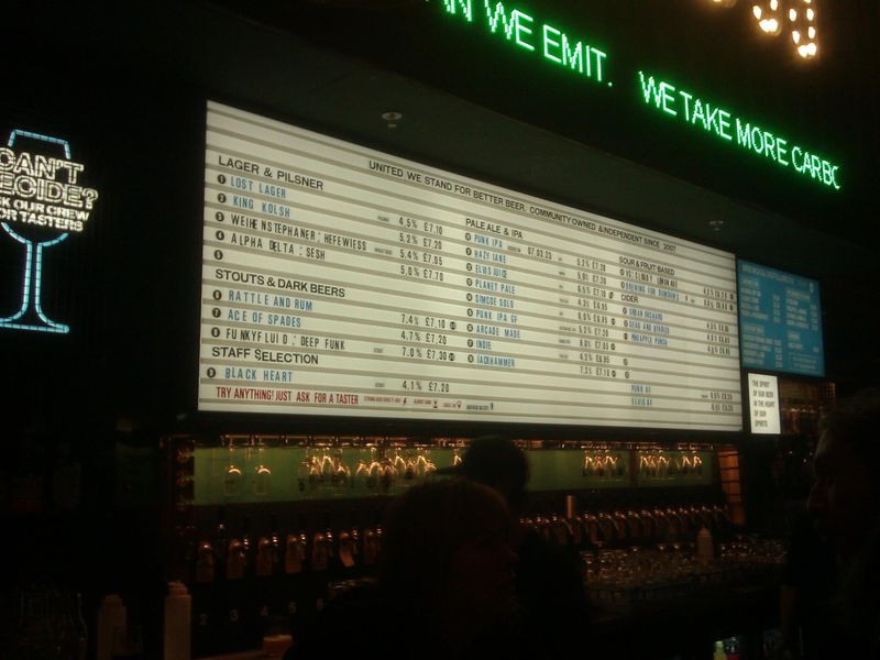 One of the beer boards. (Bar). Published on 26-03-2023