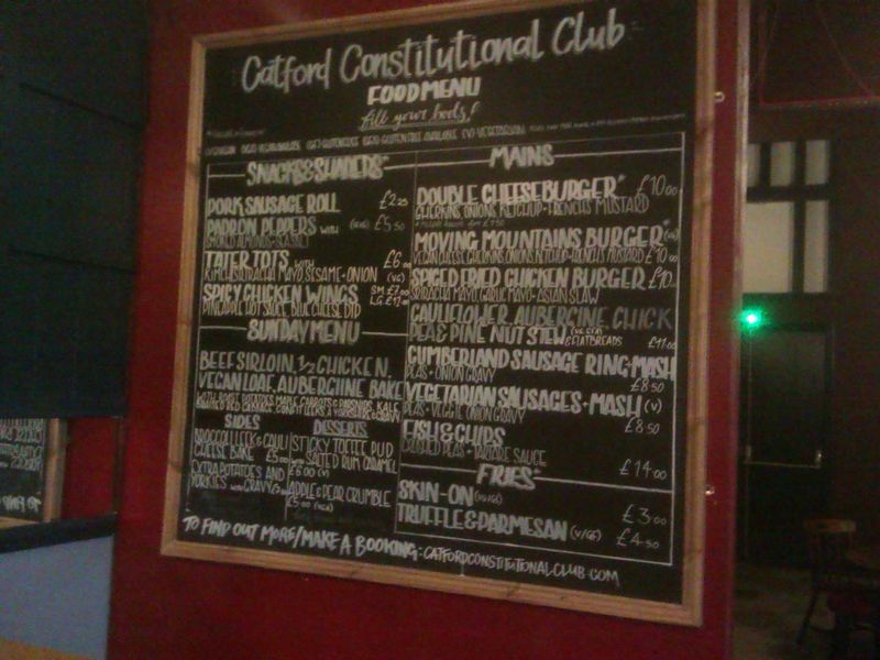 The food menu board. (Pub, Bar, Restaurant). Published on 21-01-2024 