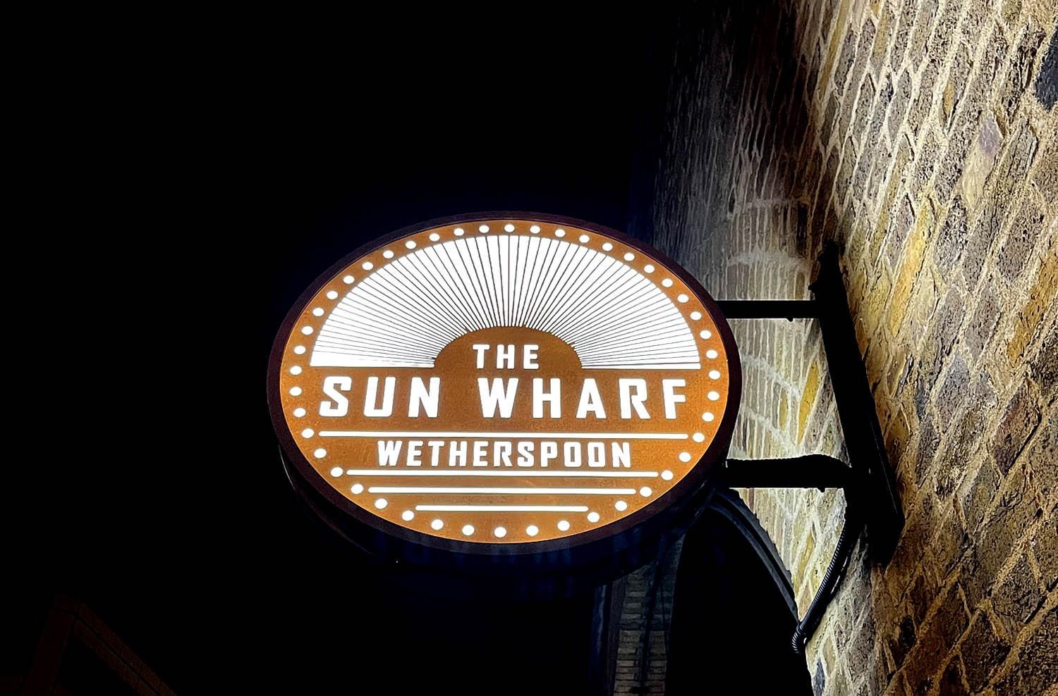 Pub sign at night, 2026. (Sign). Published on 30-04-2026