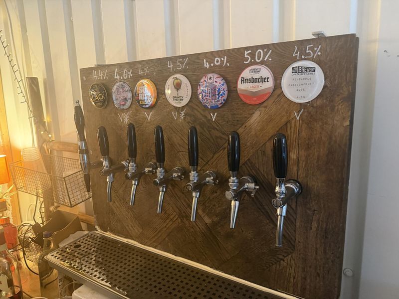 Bar area showing available beers, 2026. (Pub, Bar). Published on 22-06-2026 
