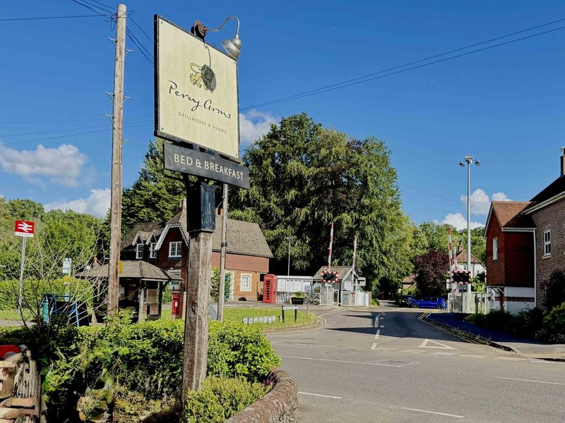 View to Chilworth Station from the garden. (External, Garden, Sign). Published on 10-06-2026 