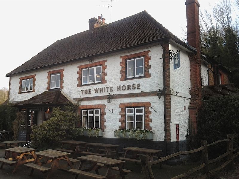 White Horse, Hascombe. (Pub, External). Published on 08-04-2014 