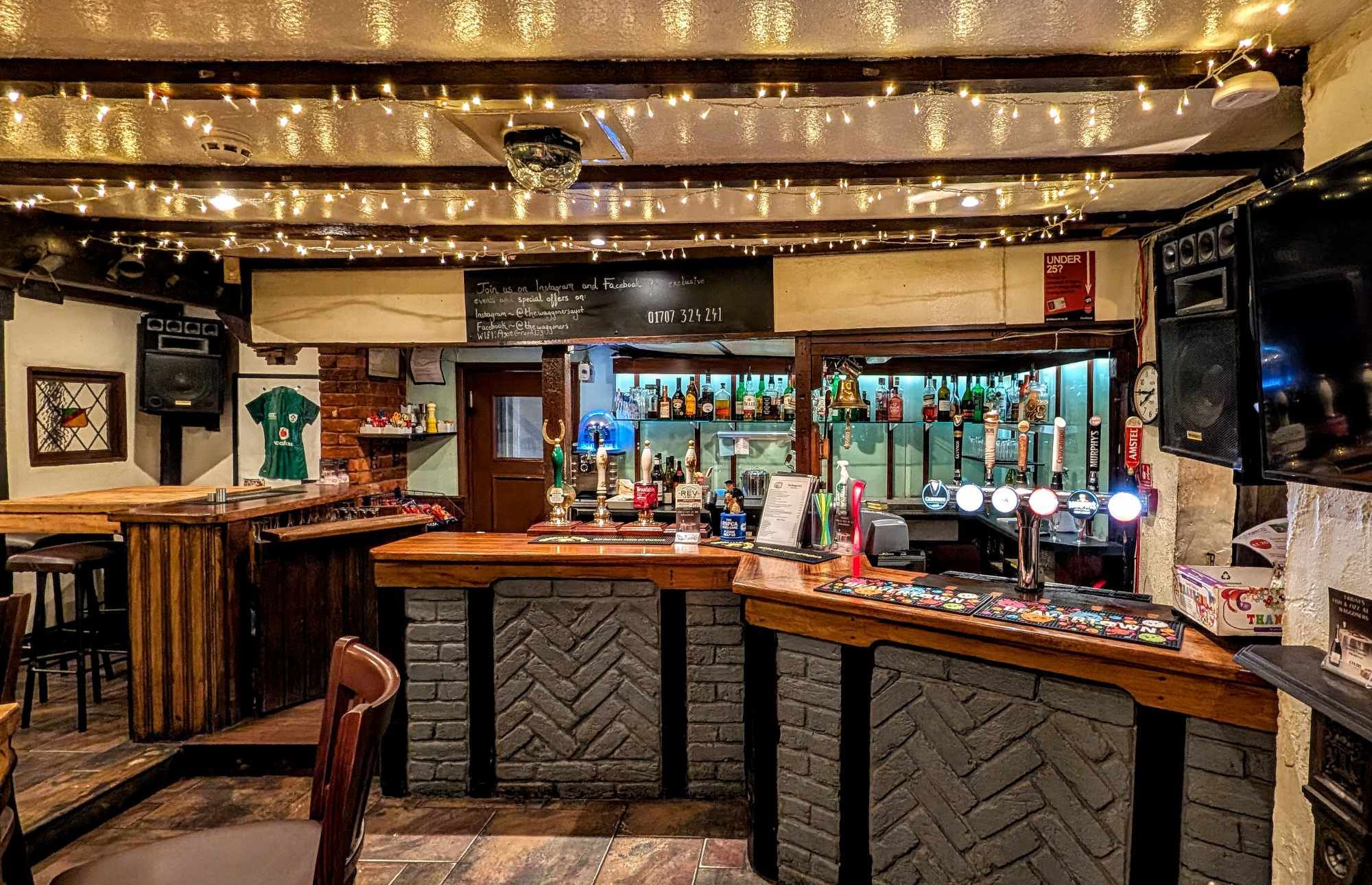 The bar in the Waggoners at Ayot Green. (Pub, Bar). Published on 29-08-2026