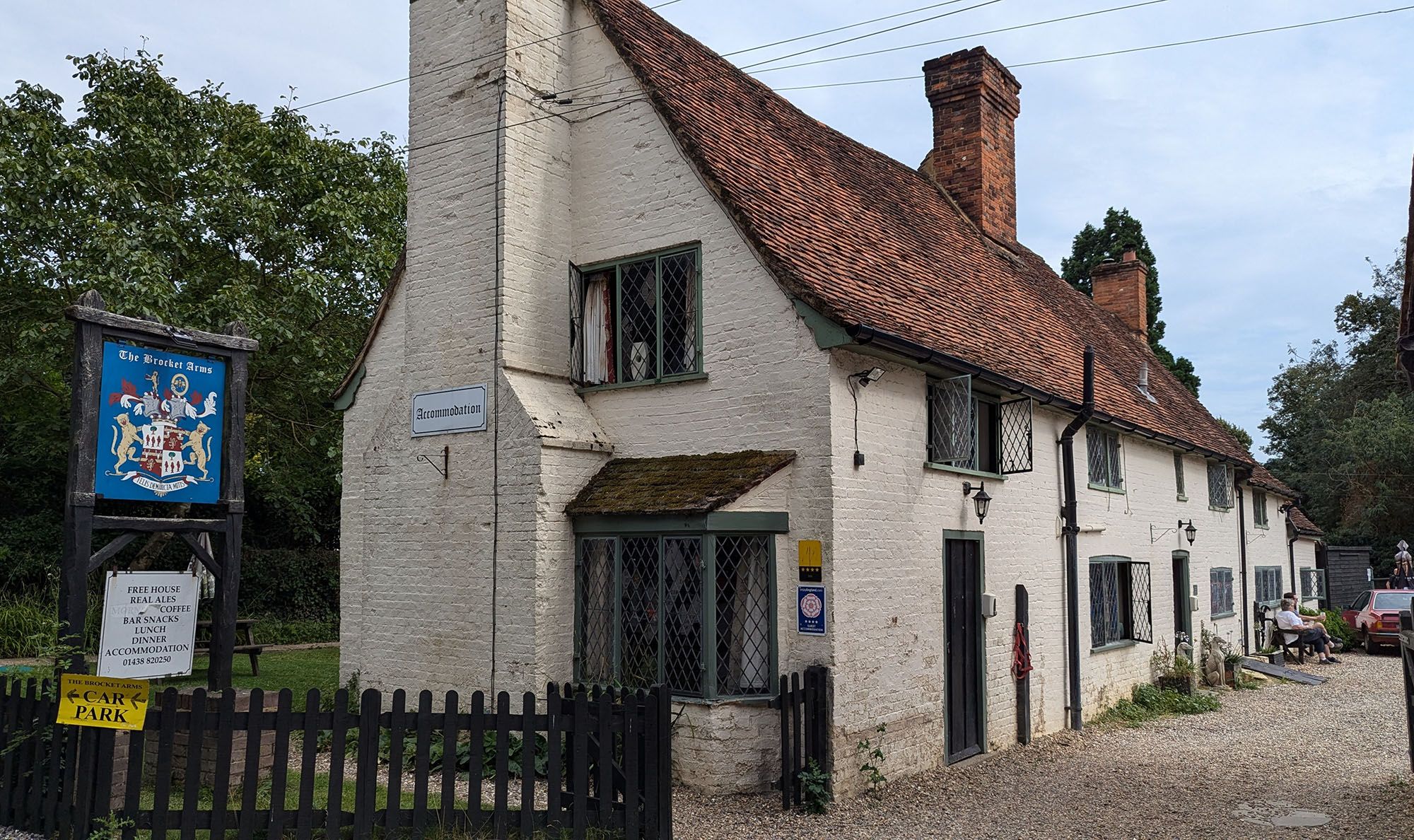 Brocket Arms at Ayot St Lawrence. (Pub, External, Key). Published on 04-08-2024