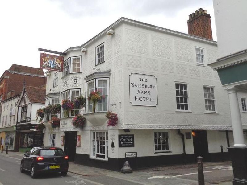 Salisbury Arms Hotel at Hertford. (Pub, External, Key). Published on 01-01-1970