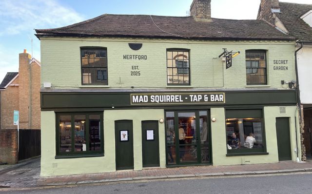Mad Squirrel Tap & Bar at Hertford. (Pub, External, Key). Published on 20-12-2025