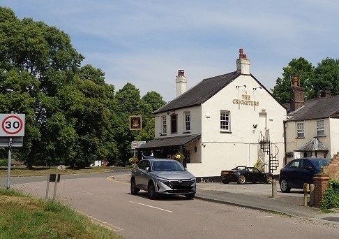 Cricketers at Redbourn. (Pub, External, Key). Published on 20-06-2025