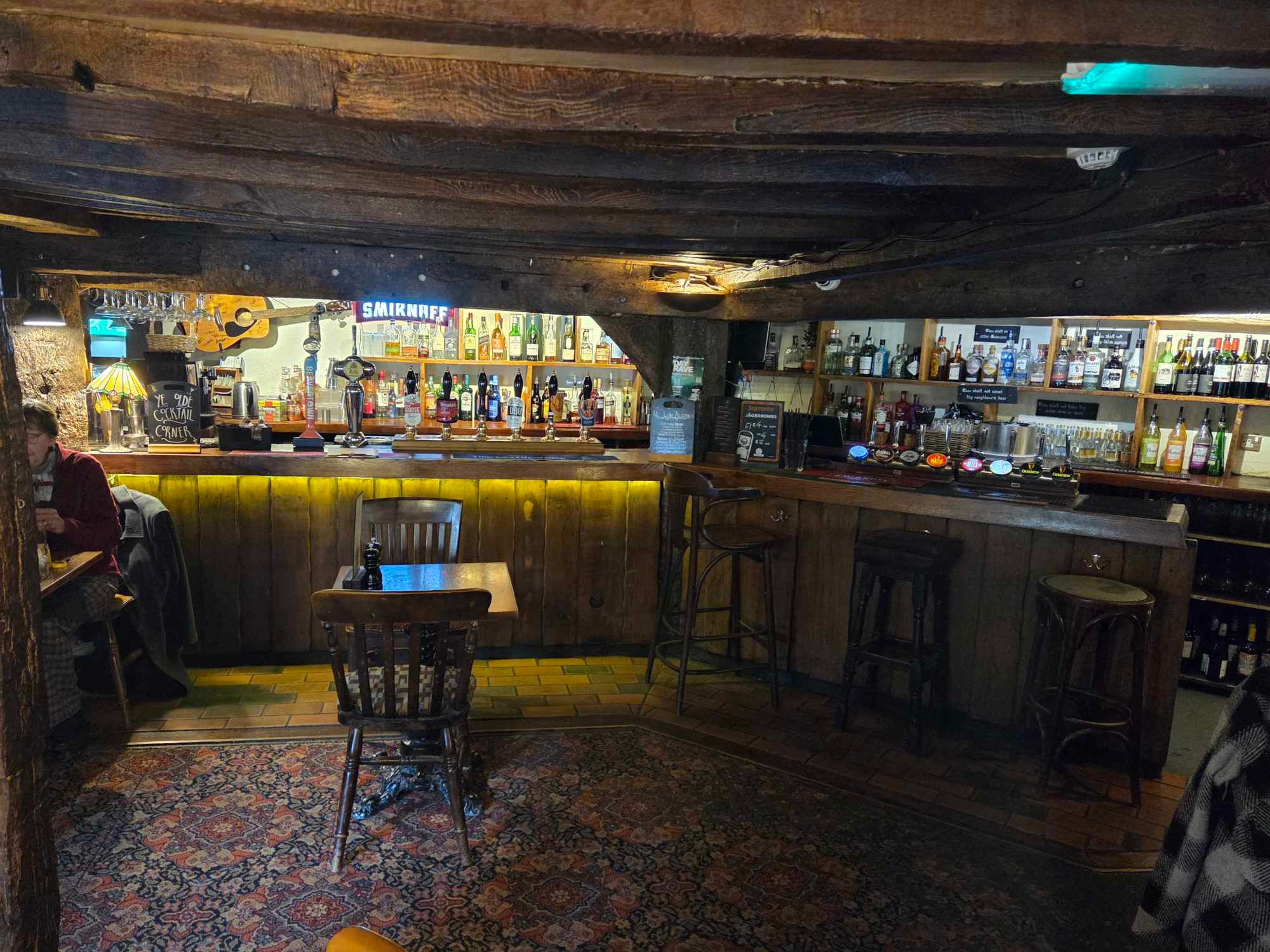 Inside the Olde Fighting Cocks in St Albans. (Pub, Bar). Published on 20-04-2026