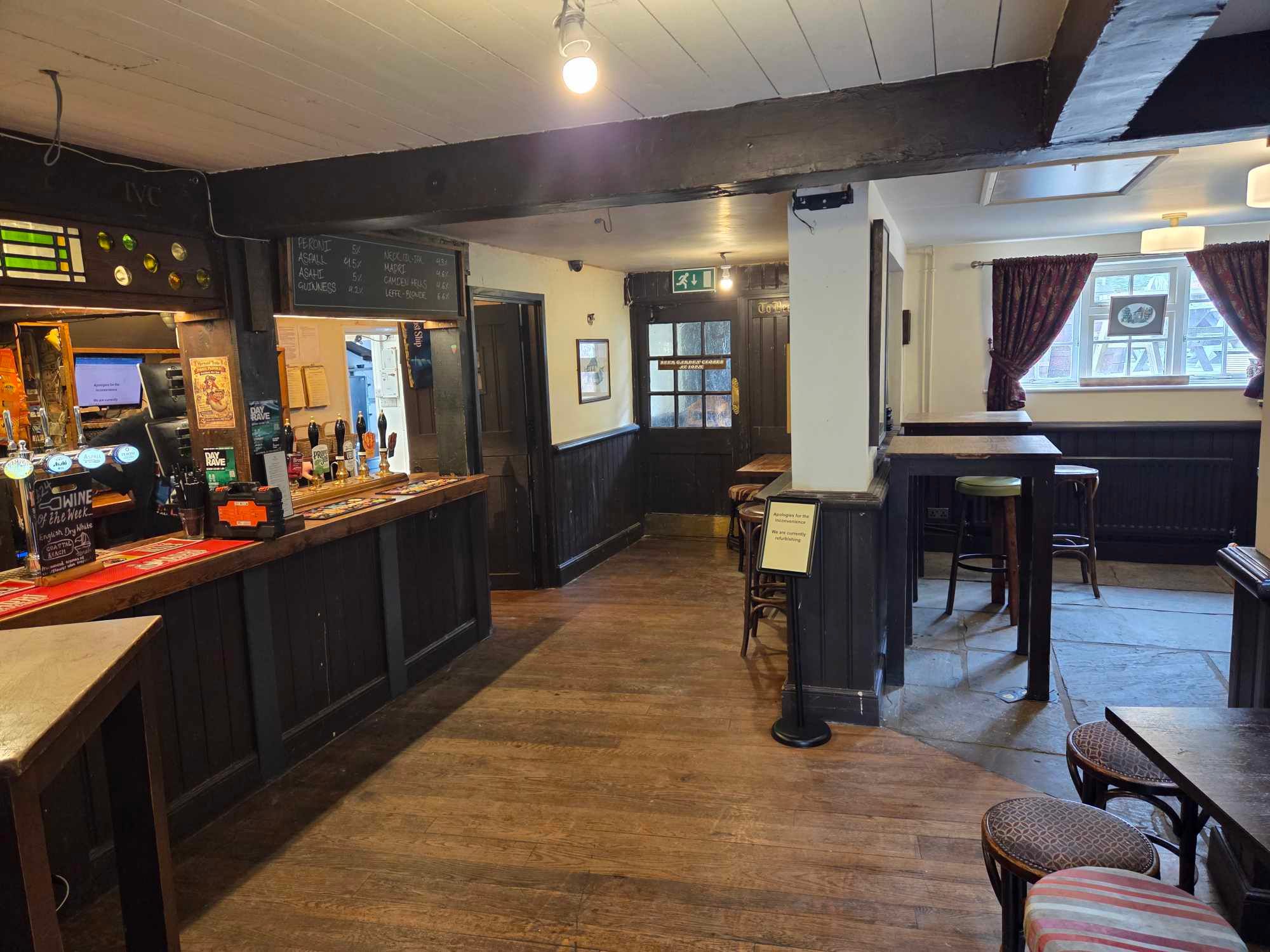 Inside the Olde Fighting Cocks in St Albans. (Pub, Bar). Published on 20-04-2026