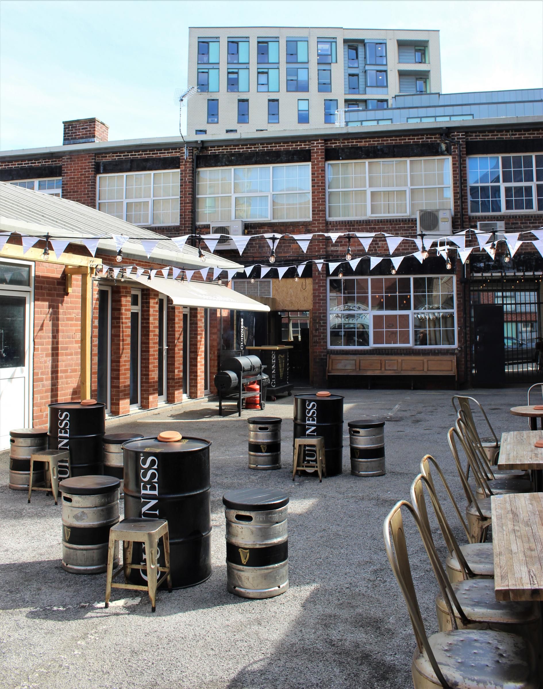The rear courtyard, the brewery is on the left. (External, Garden). Published on 14-07-2022