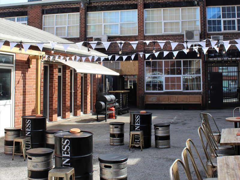 The rear courtyard, the brewery is on the left. (External, Garden). Published on 14-07-2022