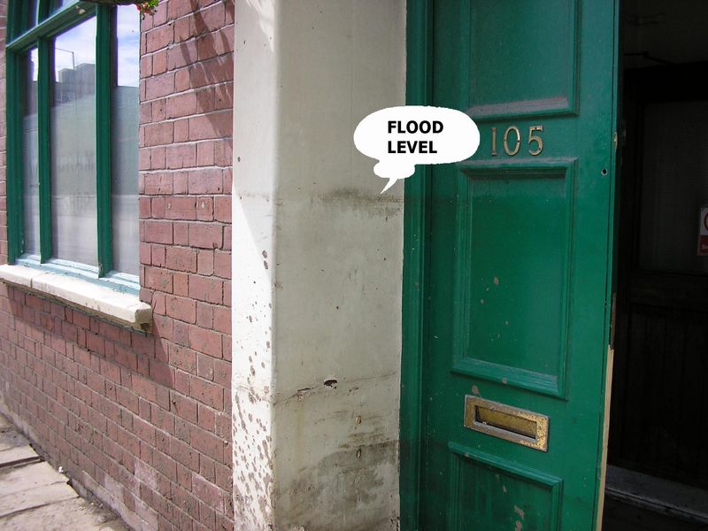 Flood level in 2007. (Pub, External). Published on 14-08-2019 