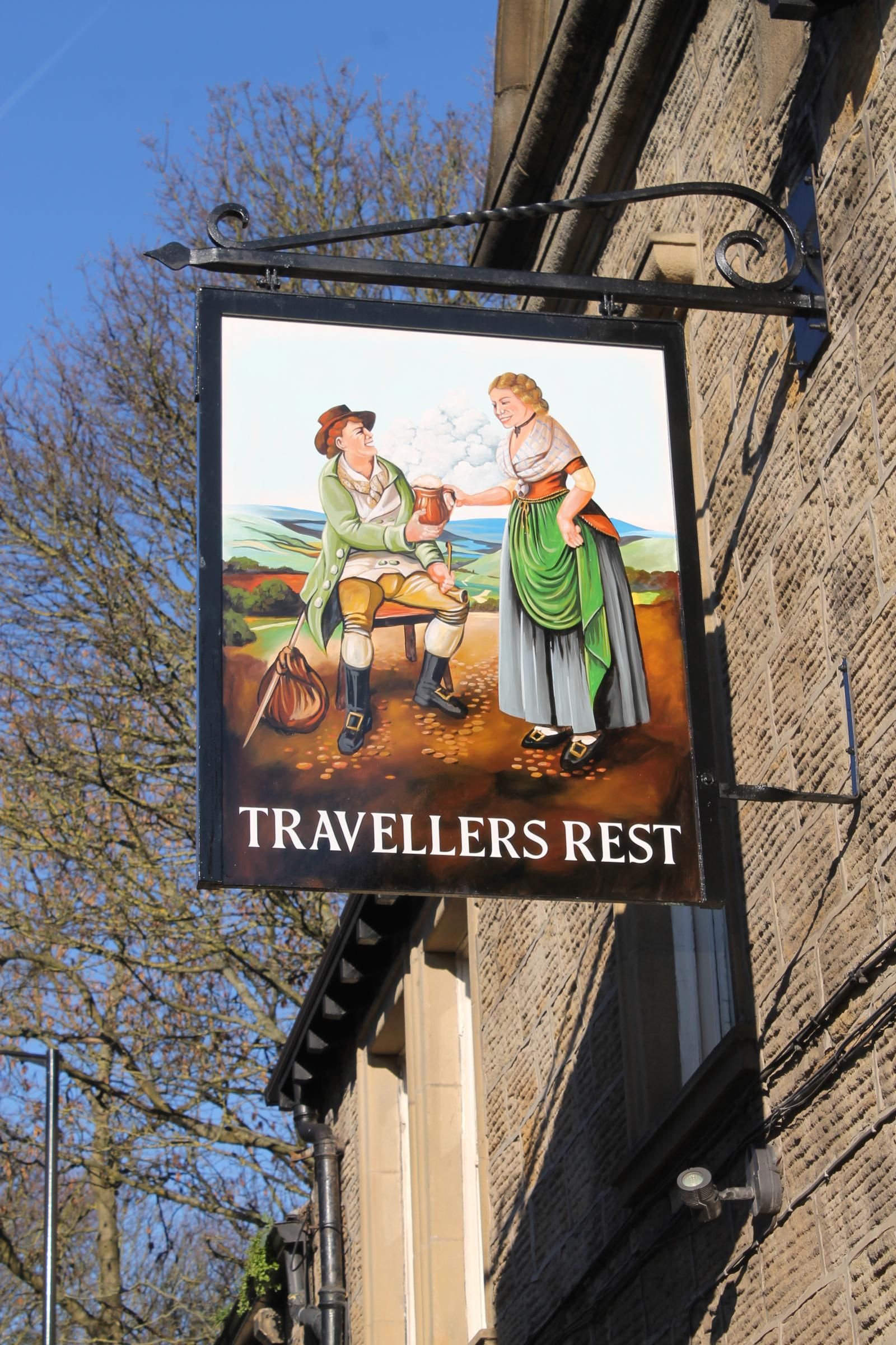 Travellers Rest, Oughtibridge: pub sign. (Pub, External, Sign). Published on 10-06-2021