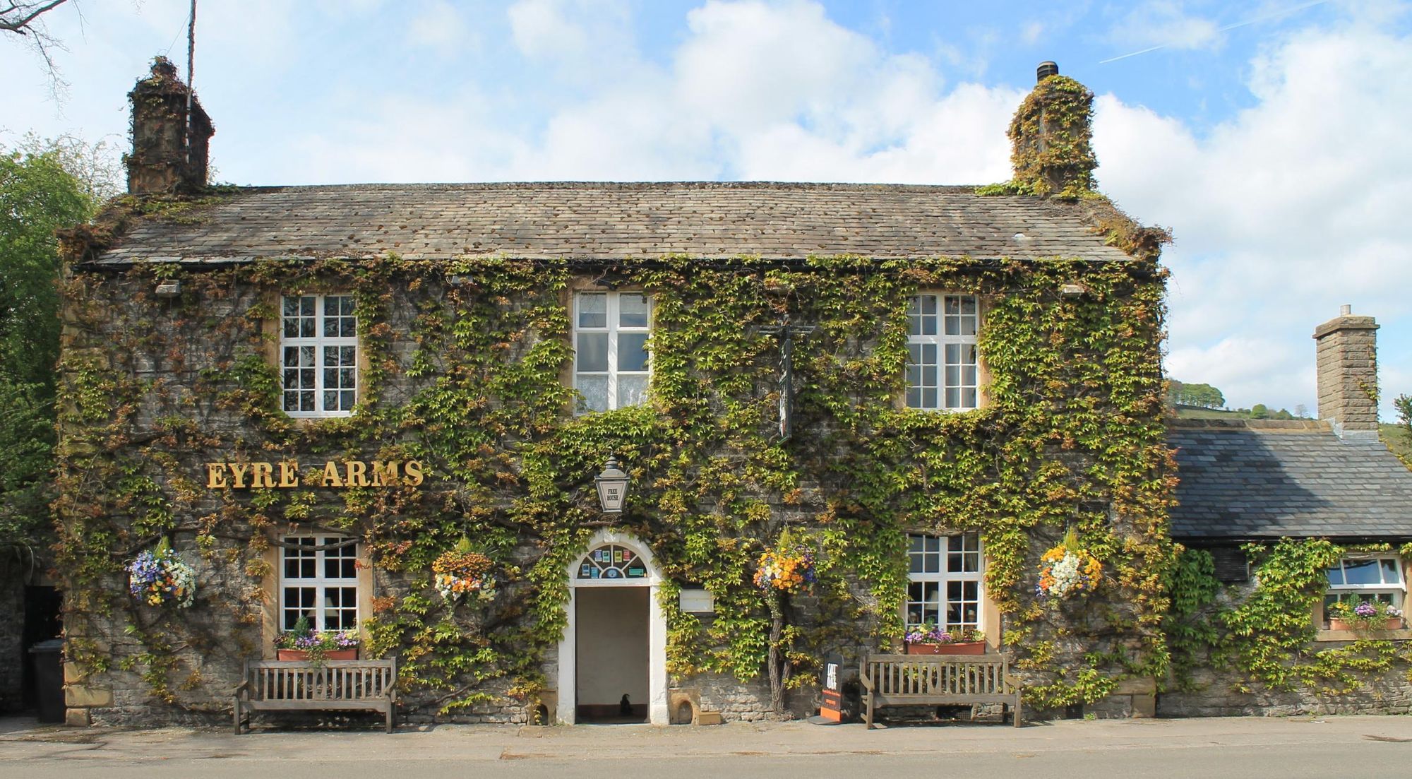 Old Eyre Arms, Hassop. (Pub, External, Key). Published on 28-04-2019