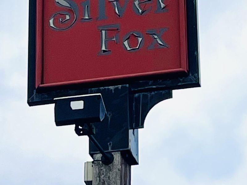 Silver Fox sign at time of demolition, September 2024. (External, Sign). Published on 21-09-2024