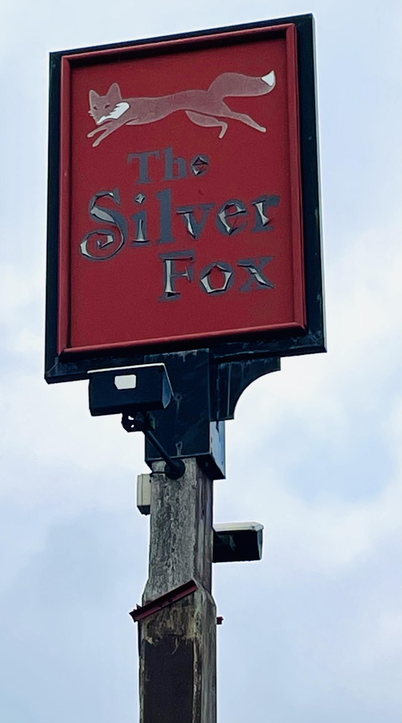 Silver Fox sign at time of demolition, September 2024. (External, Sign). Published on 21-09-2024