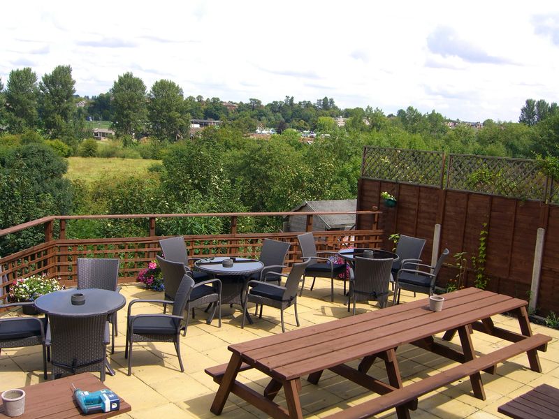 Bull in the Barne, Shrewsbury - The pleasant patio. (External, Garden). Published on 27-09-2012
