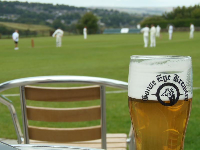 Watching cricket match from Beer Garden August 2024. (Pub, Garden). Published on 19-08-2024